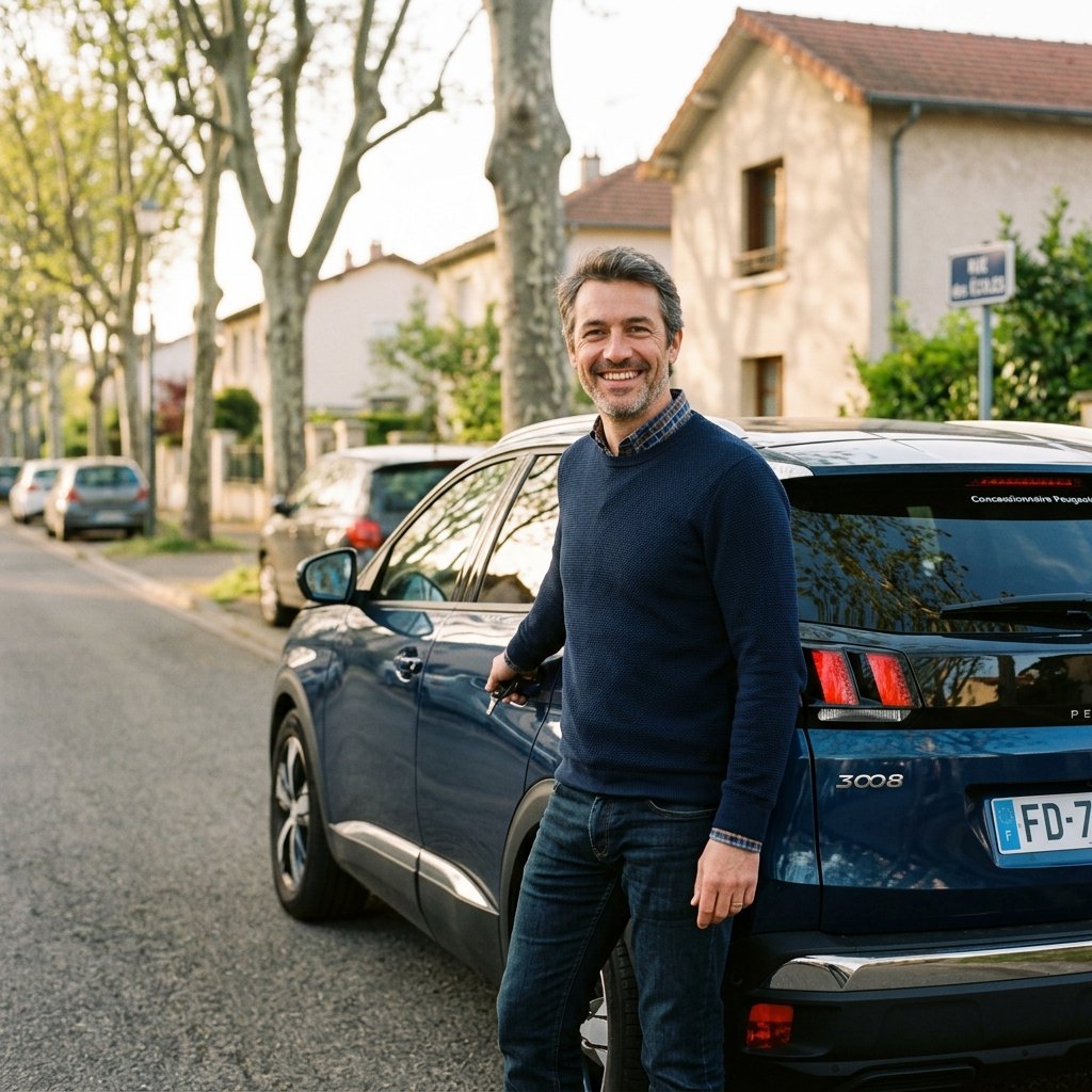 Un conducteur satisfait sur la route